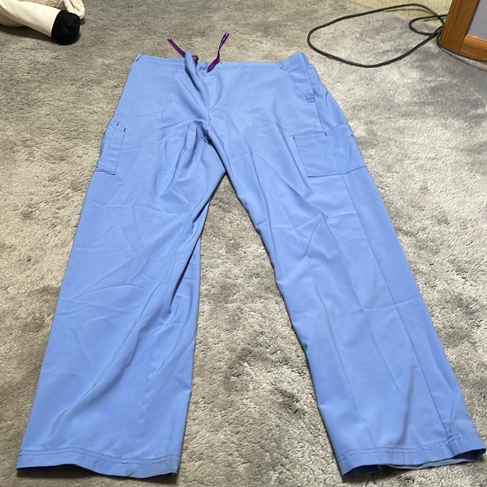 Surgical blue scrub pants